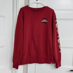 The Nort Face Men's Orange Sweatshirt "Worth Protecting" Series Size M